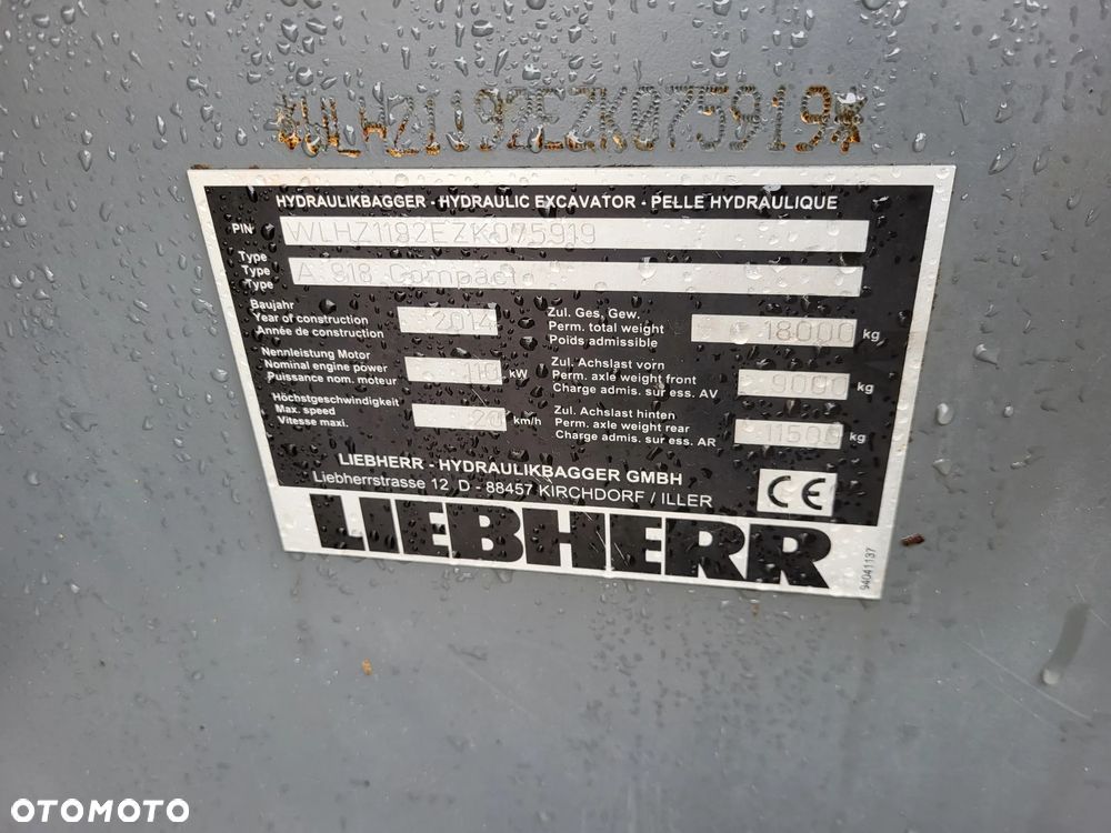 Liebherr A918 Compact / z Niemiec / Stan idealny / - 10
