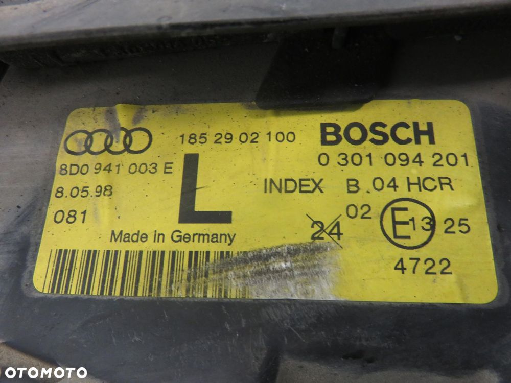 LAMPA LEWA PRZEDNIA AUDI A4 B5 Avant 8D0941003E 1852902100 0301094201 - 6