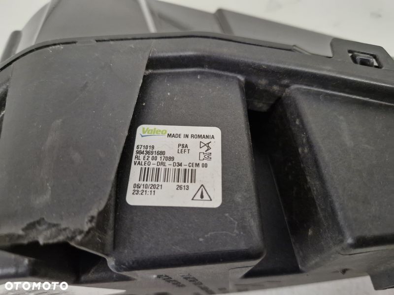 CITROEN DS3 CROSSBACK DRL LAMPA DO JAZDY DZIENNEJ LEWY PRZÓD PRZEDNIA LEWA 9843691680 - 6