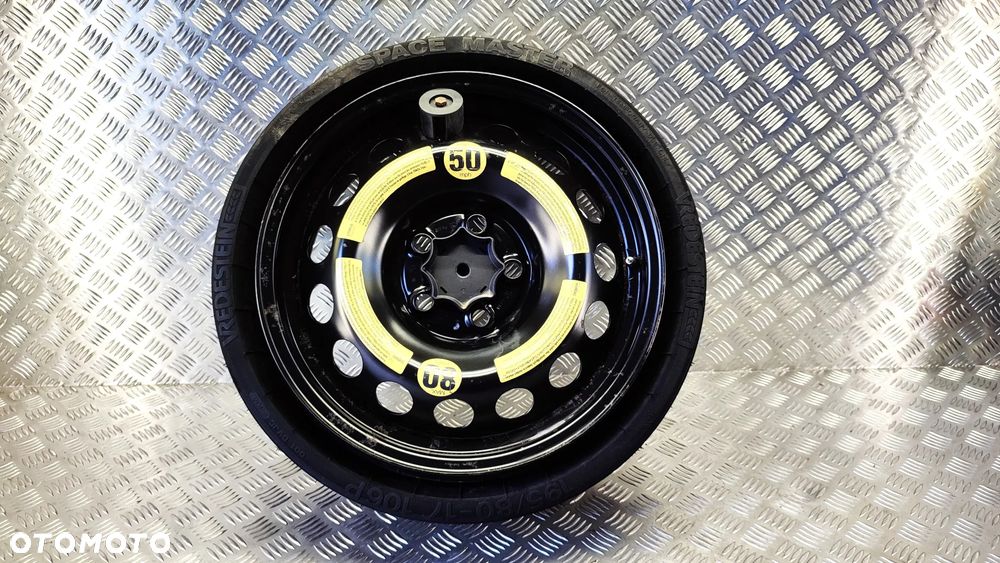 VW TOUAREG 7L 03-09R KOLO DOJAZDOWE ZAPASOWE FELGA 5X120 2.5TDI 195/80 17R 106P DOT 2504 VREDESTEIN - 1