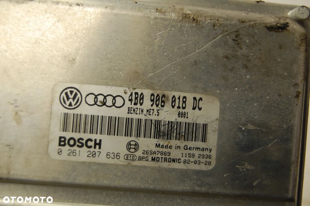 KOMPUTER STEROWNIK SILNIKA 4B0906018DC SKODA SUPERB I 1.8 TURBO AUDI SEAT VW - 3