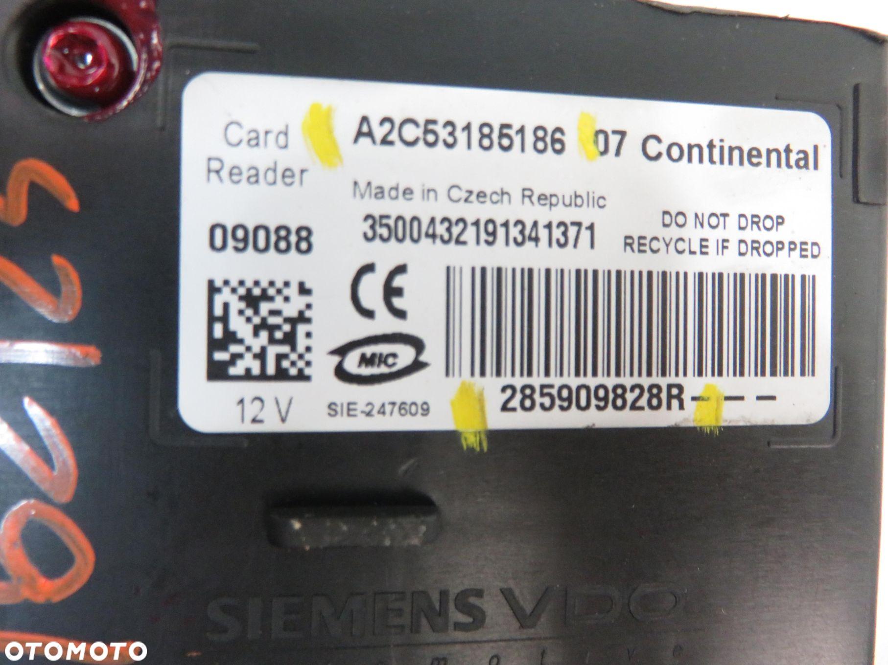 CZYTNIK KARTY RENAULT GRAND SCENIC III 285909828R A2C53185186 - 6
