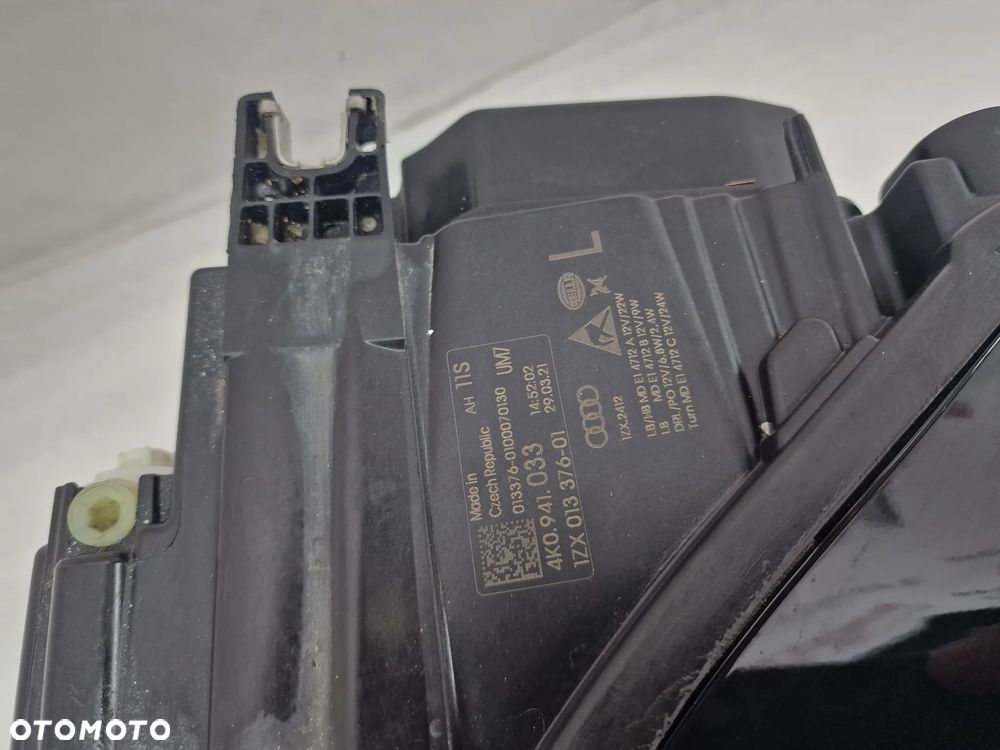AUDI A6 C8 4K0 18- LEWA LAMPA PRZEDNIA PRZÓD FULL LED FULLLED FULLED + PRZETWORNICA , NR 4K0941033 , NR AUKCJI LPP7 - 9