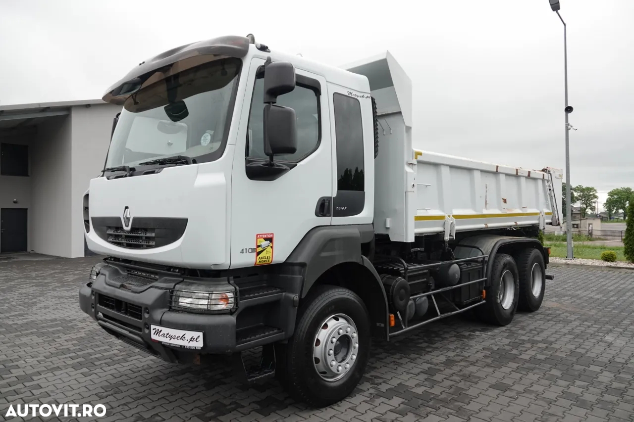 Renault KERAX 410 / 6x4 / 3-SIDE TIPPER / 2X HYDROBORTA / HYDROKLAPA / BORDMATIC / MANUAL / IMPORTAT - 9