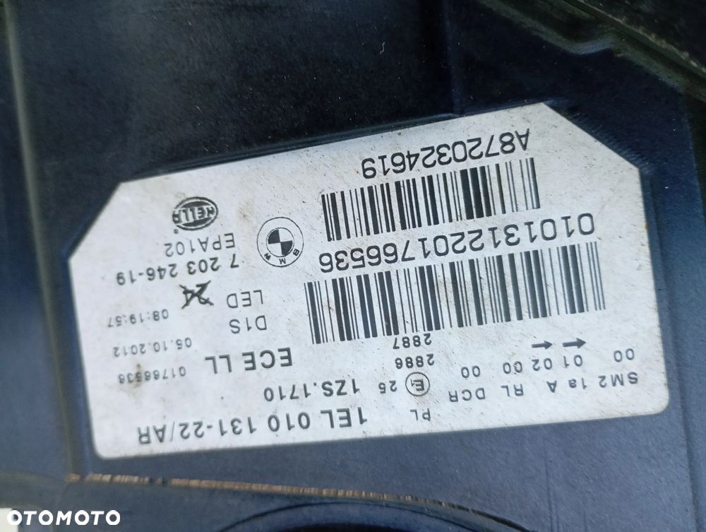 BMW 5 F10 F11 09-13 LAMPA PRAWA PRZEDNIA BI XENON NIESKRETNY 7203246-19 - 10