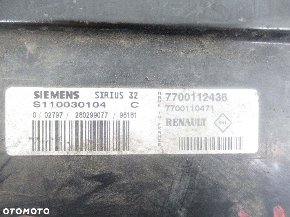 STACYJKA STEROWNIK RENAULT CLIO II 1.2 7700112436 S110030104 21624654 - 14