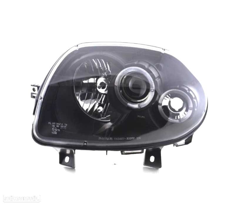 FARÓIS ANGEL EYES RENAULT CLIO 98-01 FUNDO PRETO - 3