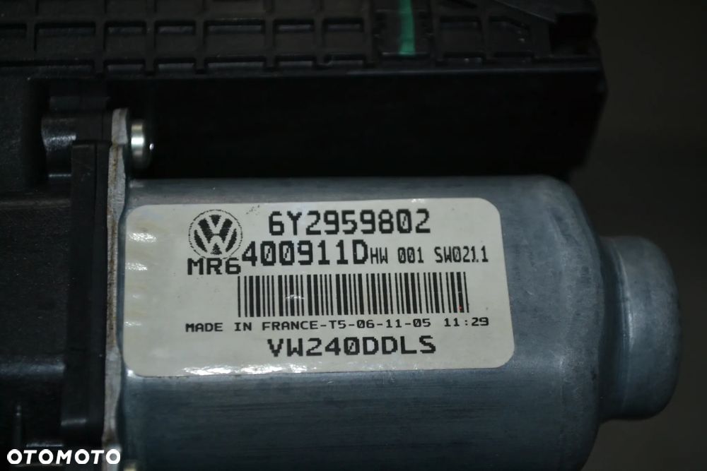 VW POLO 9N LIFT VW T5 SKODA FABIA II SILNICZEK SZYB LEWY PRZÓD PRZEDNI 6Y2959802 - 3