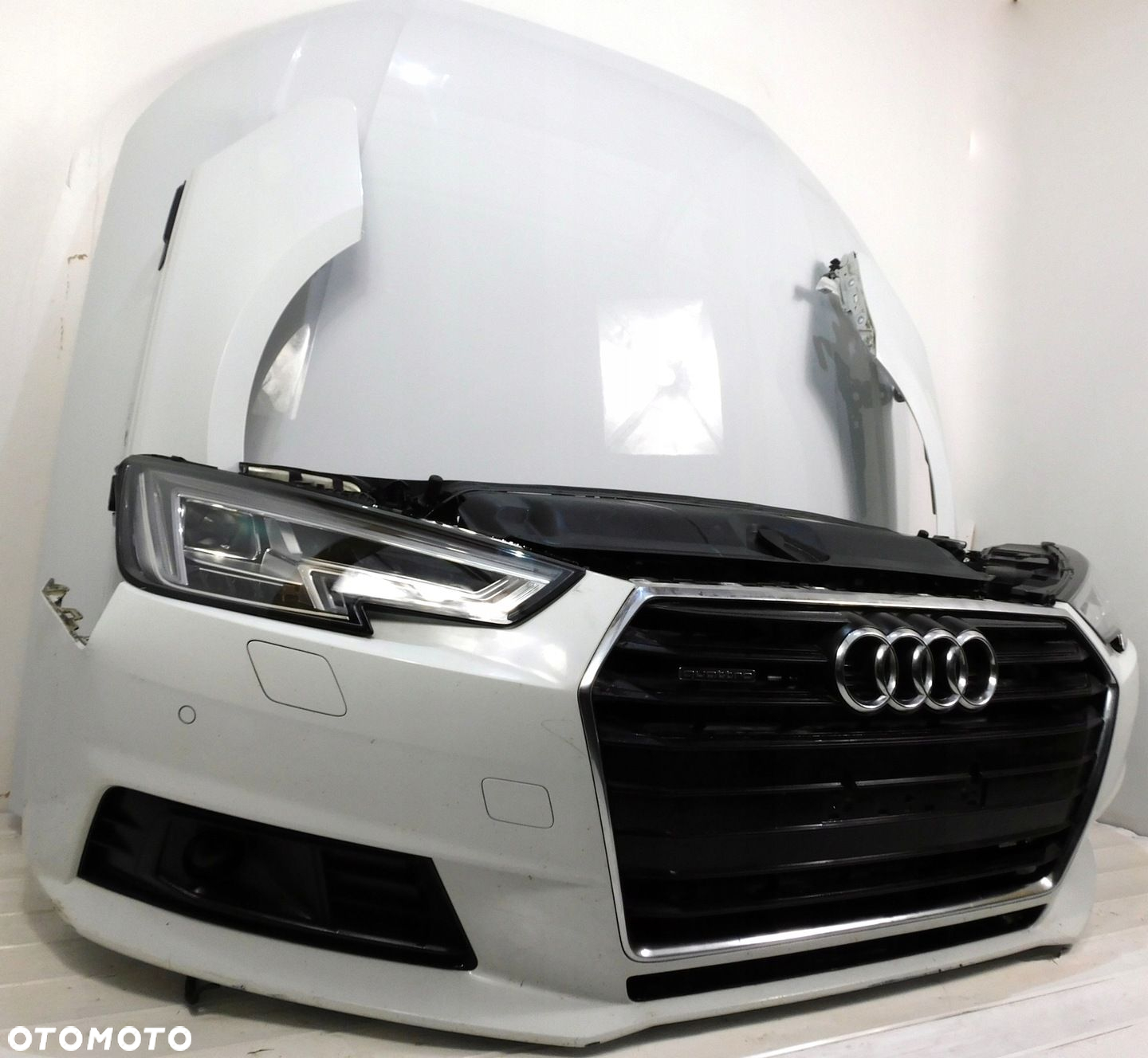 AUDI A4 B9 8W KOMPLETNY PRZÓD ZDERZAK LAMPY MASKA PAS LS9R RADARY - 3