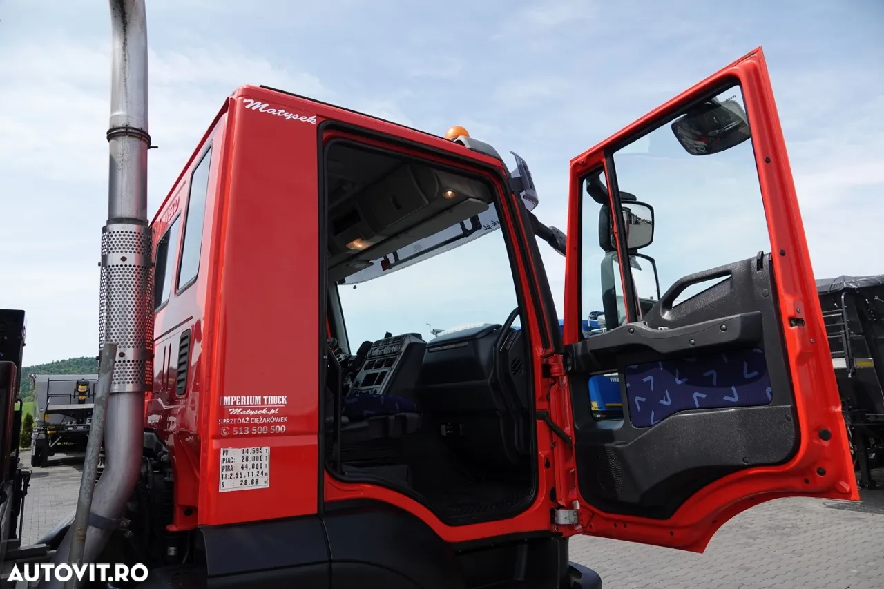 Iveco STRALIS / 6X2 / CARRIER + HDS HIAB XS 166 / AXIE ELEVABILĂ / RAMPE HIDRAULICE / TROLIU / ASISTENȚĂ RUTIERĂ / EURO 5 EEV - 35