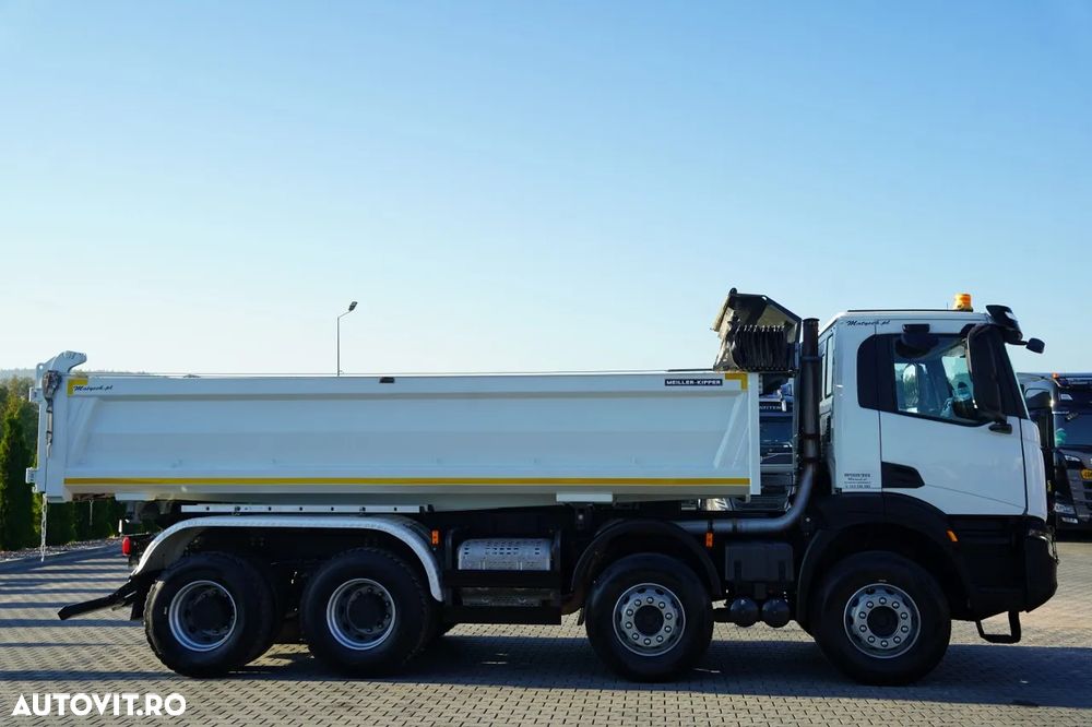 Iveco X-WAY 480 / 8X4 / BASCULATOR DUBLU / BANCĂ LATERALĂ HIDRODOXICĂ / PERDĂ ELECTRICĂ / ANVELOPE 100% / - 18
