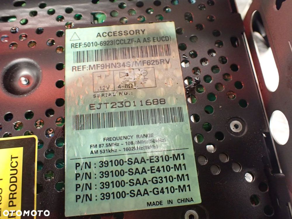 RADIO HONDA JAZZ II LIFT 5010-6923   39100-SAA-G412N5 - 9