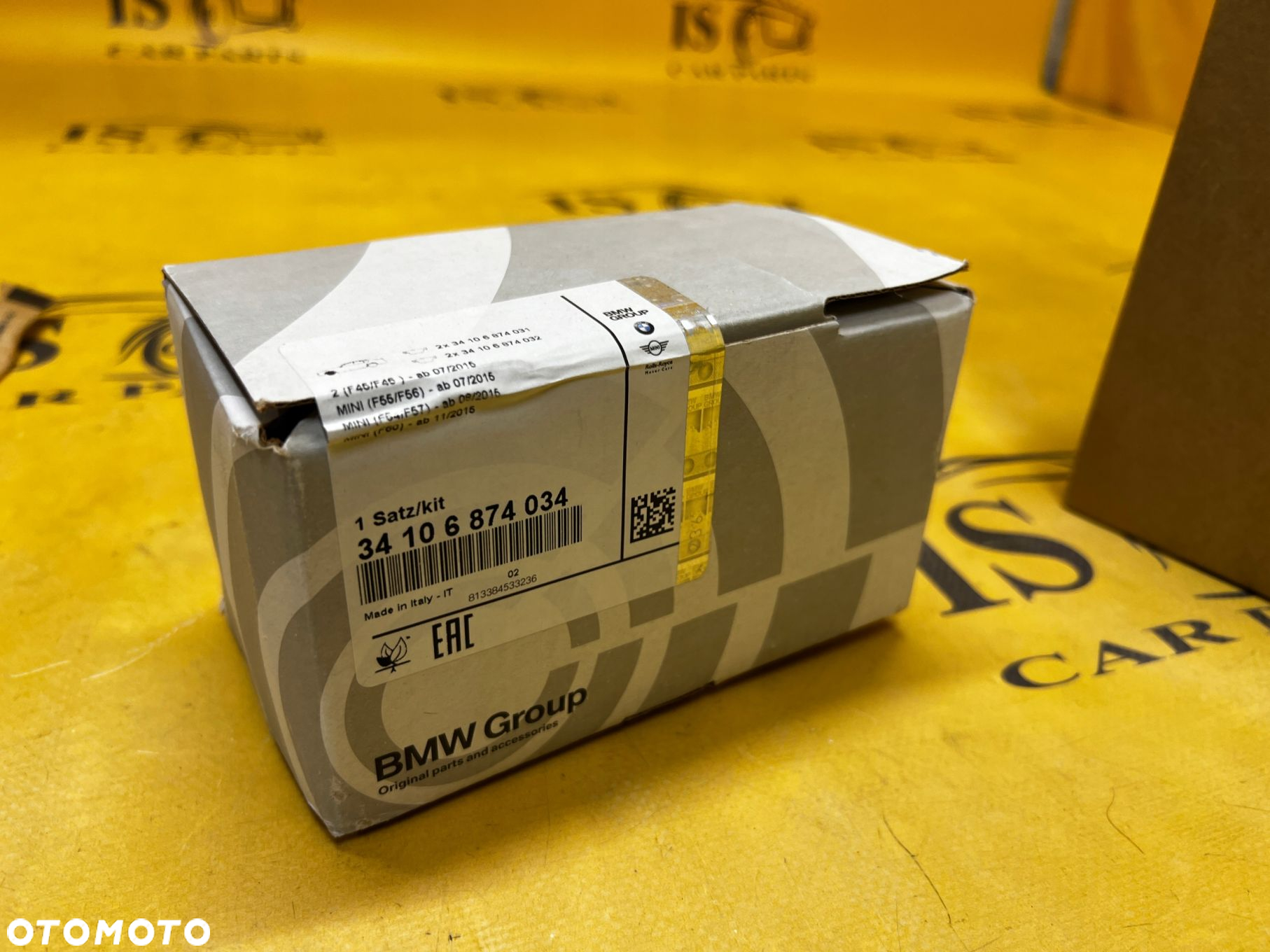 KLOCKI HAMULCOWE Z CZUJNIKIEM BMW 2 F45 MINI F54 F55 F56 F57 F60 NOWE OEM - 2