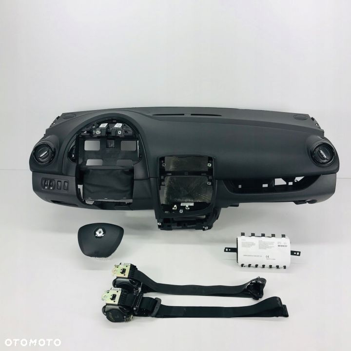 RENAULT CLIO IV 4 DESKA ROZDZIELCZA KONSOLA KOKPIT PULPIT PODUSZKI AIRBAG AIR BAG PASY KIT SET - 1