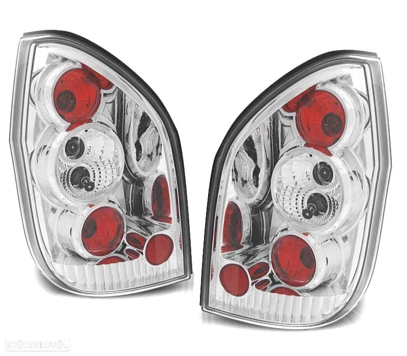 FAROLINS TRASEIROS OPEL ZAFIRA 99-05 CROMADO - 1