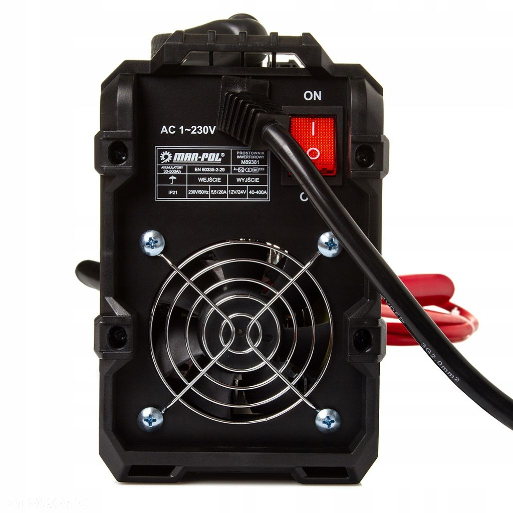 PROSTOWNIK INWERTOROWY 12V 24V ROZRUCH ŁADOWANIE AKUMULATORÓW 400A M89381 - 5
