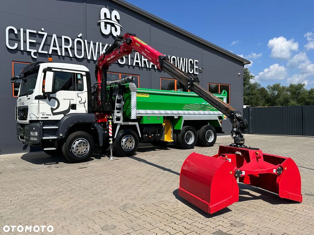 MAN MAN TGS TGX 35.400 // 8x4 // E5 // wywrotka kiper + HDS z czerpakiem / - 12