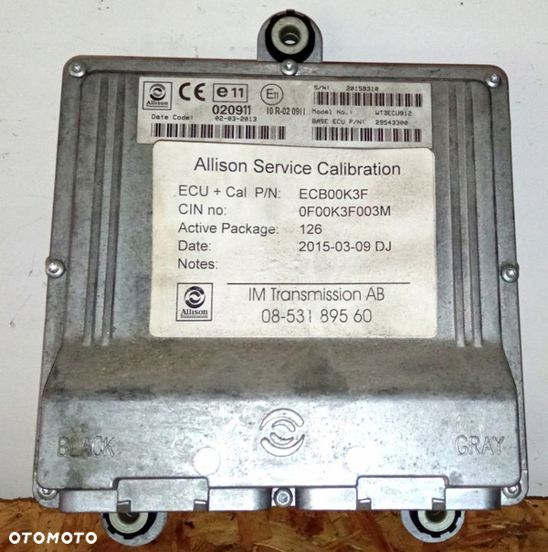 Sterownik skrzyni biegów Allison WT3ECU912