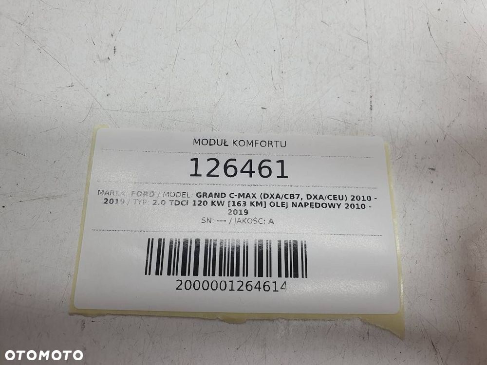 MODUŁ STEROWNIK KOMFORTU FORD GRAND C-MAX MK2 AV6N-19G481-AM - 7