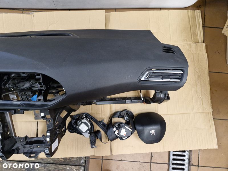 PEUGEOT 308 2 II T9 DESKA ROZDZIELCZA PASY PODUSZKI POWIETRZNE AIRBAG KOMPLET - 3