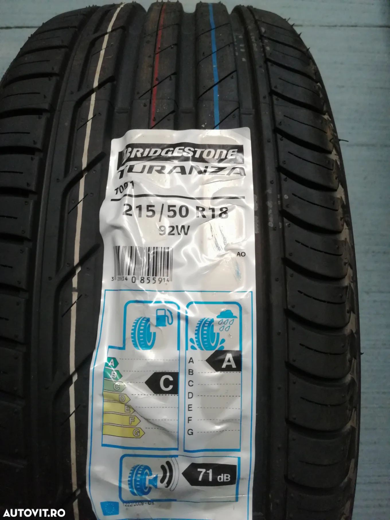 Anvelopa noua vara 215/50 R18 BRIDGESTONE TURANZA T001 92W - 1
