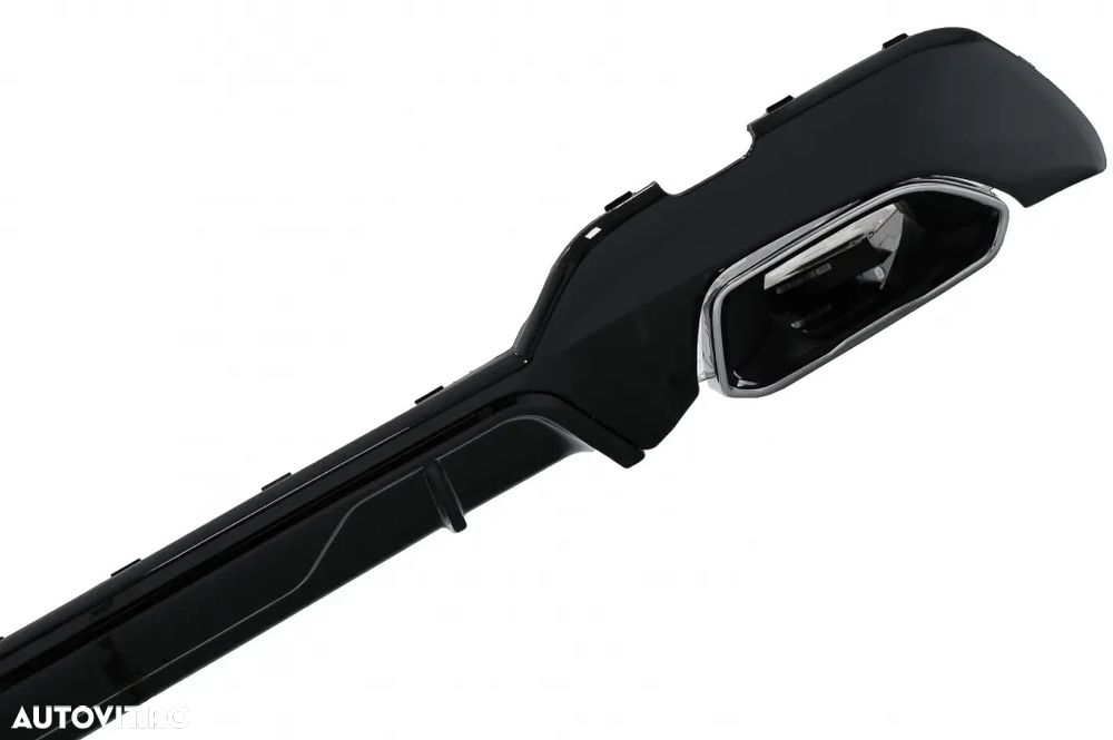 Difuzor Bara Spate compatibil cu BMW 3 Series G20 G28 Sedan G21 Touring (2018-up) M340i M Look Negru Lucios - 3