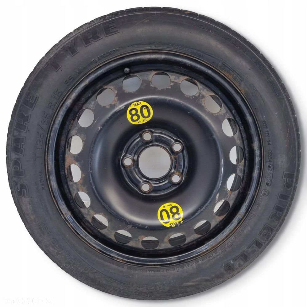 KOŁO DOJAZDOWE Opel Vectra C Astra H dojazdówka 125/85 R16 2160115 5x110 - 1