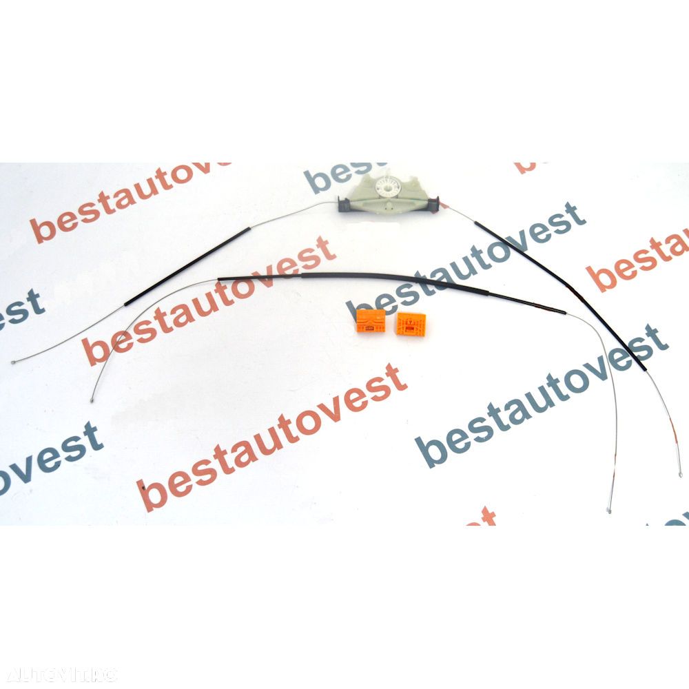 Kit reparatie macara geam fata VW Touareg (7L) 10.2002-12.2006 electrica fata dreapta (cablu role si suport geam) - 2