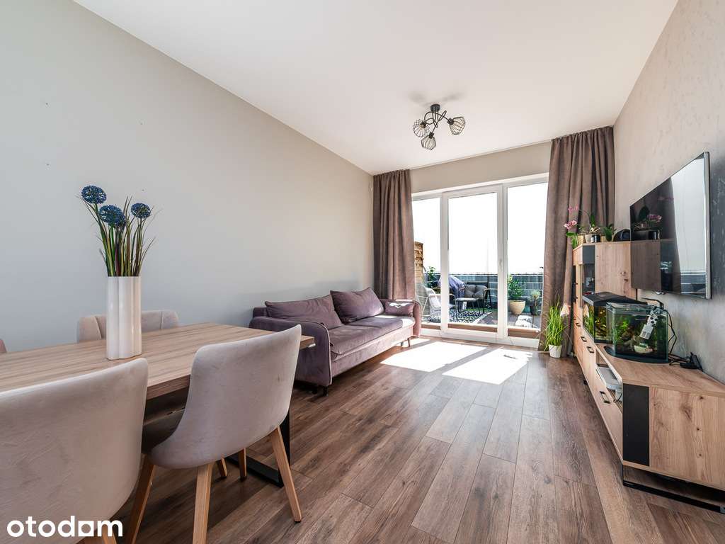 Nowoczesny segment z garażem i ogródkiem 105,09m2