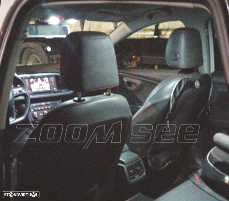 KIT COMPLETO DE 12 LAMPADAS LED INTERIOR PARA SKODA FABIA 3 MK3 MK III COMBI BIENES WAGON 15- - 5