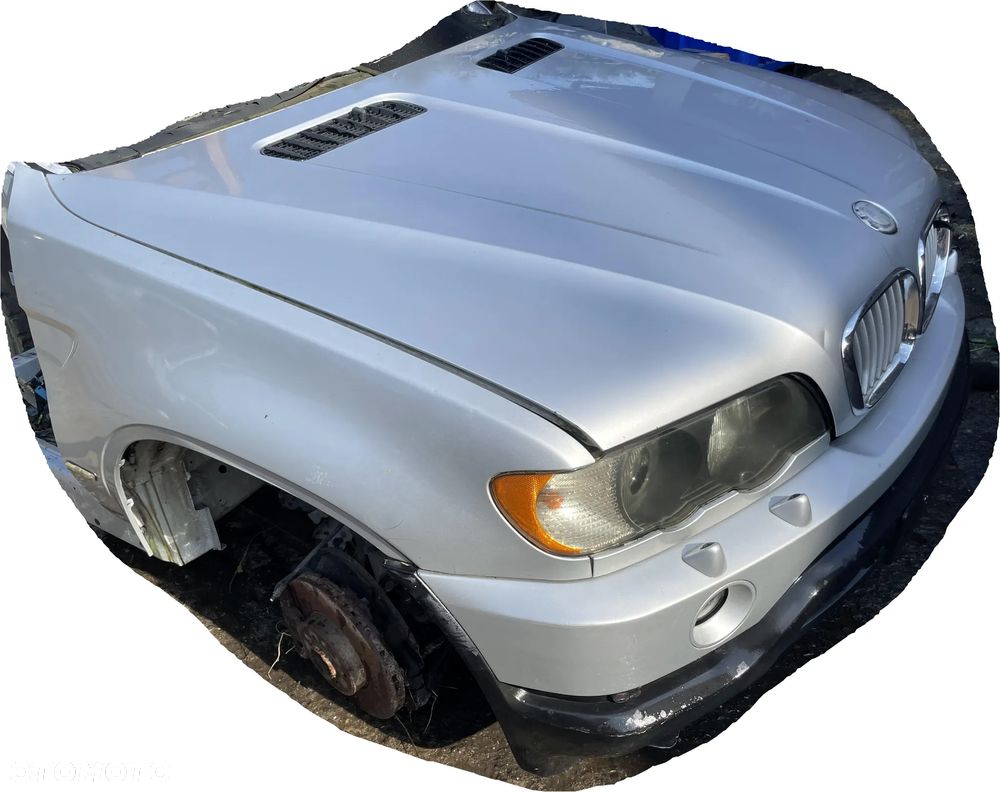 Przód kompletny  BMW X5 E53 3.0D 354/7 titansilber maska zderzak lampa błotnik chłodnice - 3