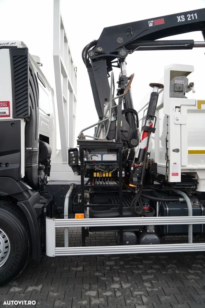 Renault C 430 / 6x4 / BASCUNĂ CU DOUĂ LATE / BASCUNĂ HIDRAULICĂ + HIAB 211 EP-3 HDS / EURO 6 / RADIOCOMANDĂ / ROTATOARE / CUPĂ - 24