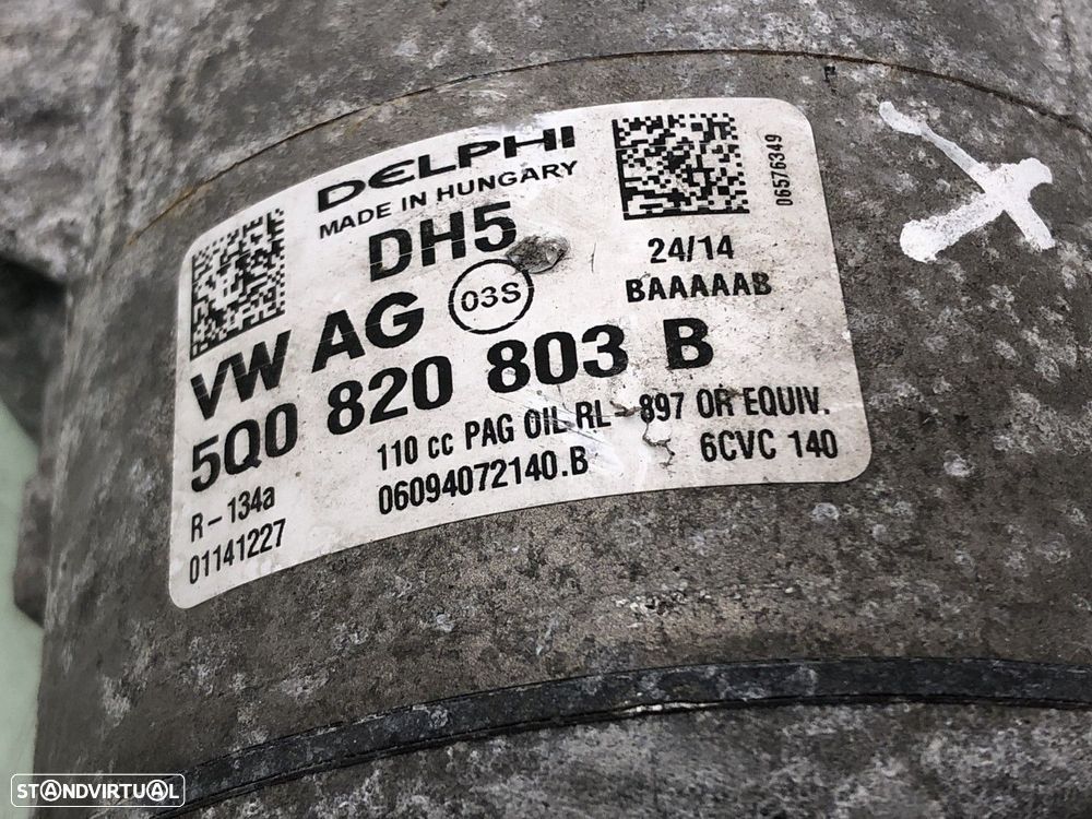 Compressor de ar condicionado VW GOLF VII (5G1, BQ1, BE1, BE2) 1.6 TDI Ref. 5Q08... - 6