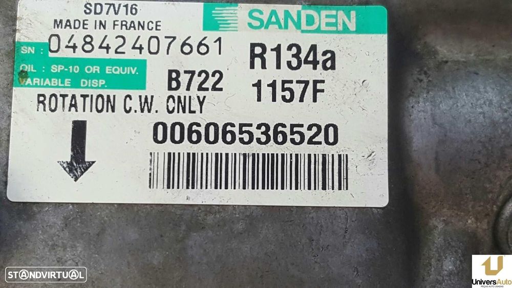 COMPRESSOR AR CONDICIONADO ALFA ROMEO 147 2007 -606536520 - 1