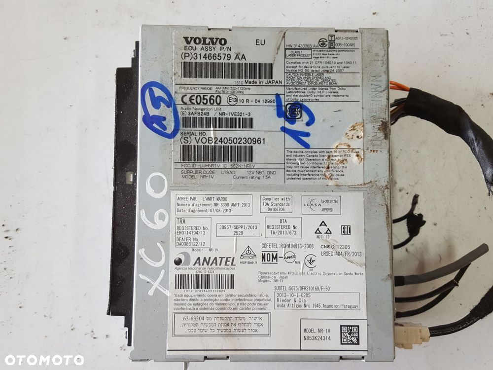VOLVO XC60 I LIFT 13-17r RADIO NAWIGACJA 31466579AA