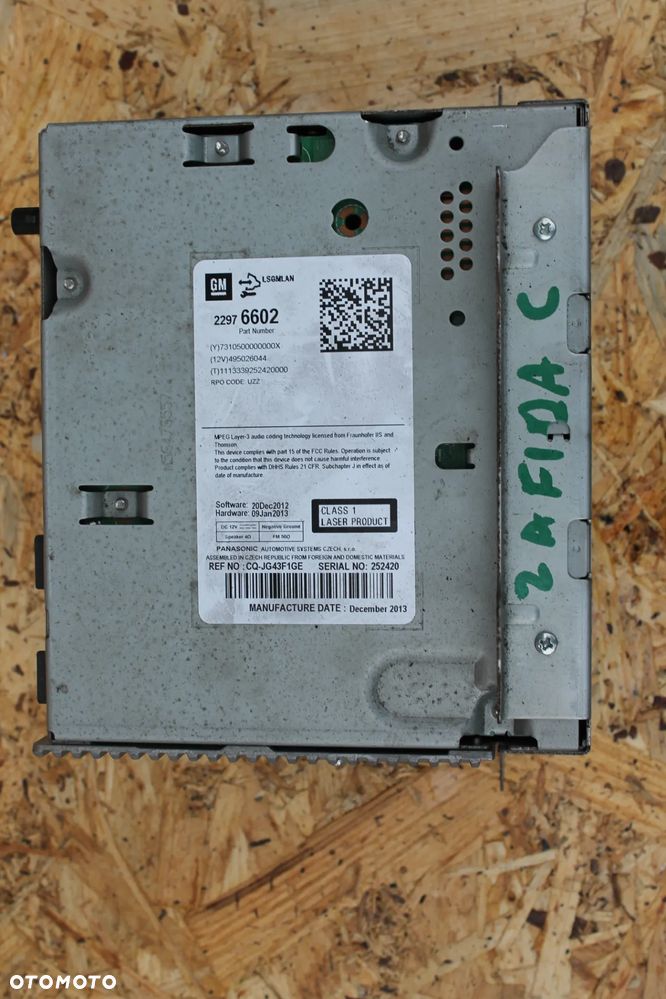 Radio  Opel Zafira C 22976602 - 1