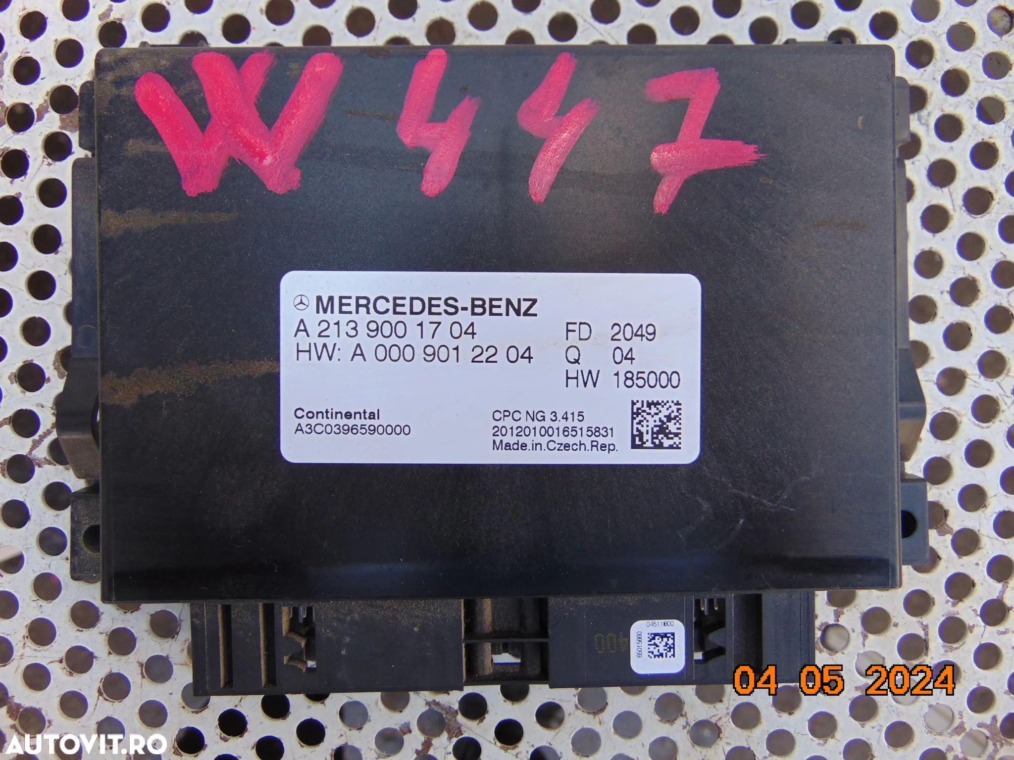 Modul confort Mercedes Vito w447 viano v class w213 w214 e class cod a ecu calculator control - 2