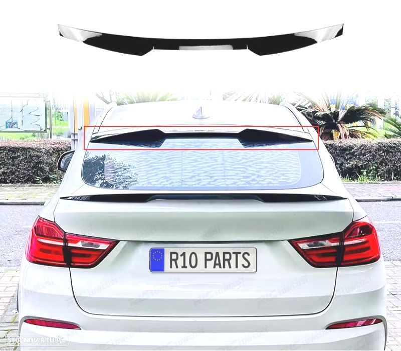 AILERON SPOILER TETO BMW X4 F24 14-18 LOOK M PRETO BRILHANTE - 1
