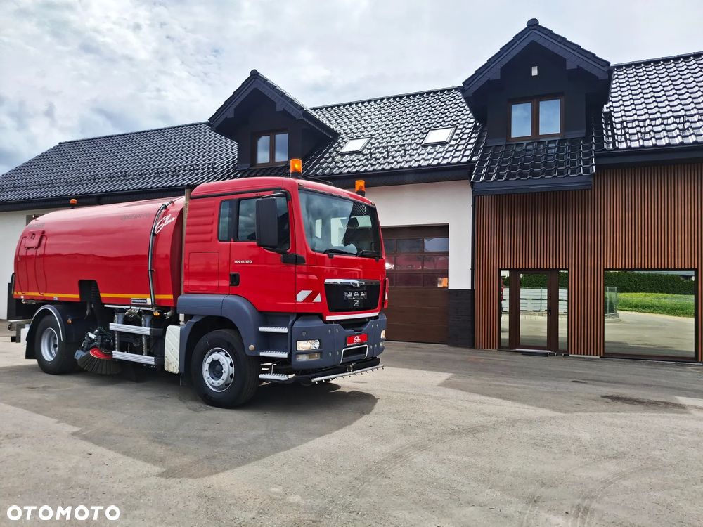 MAN TGS 18.320 Zamiatarka Bucher Optifant 70 2 Silniki Szczotki L/R Karcher Listwa Wysokiego Ciśnienia Dodatkowy Zbiornik Wody - 1