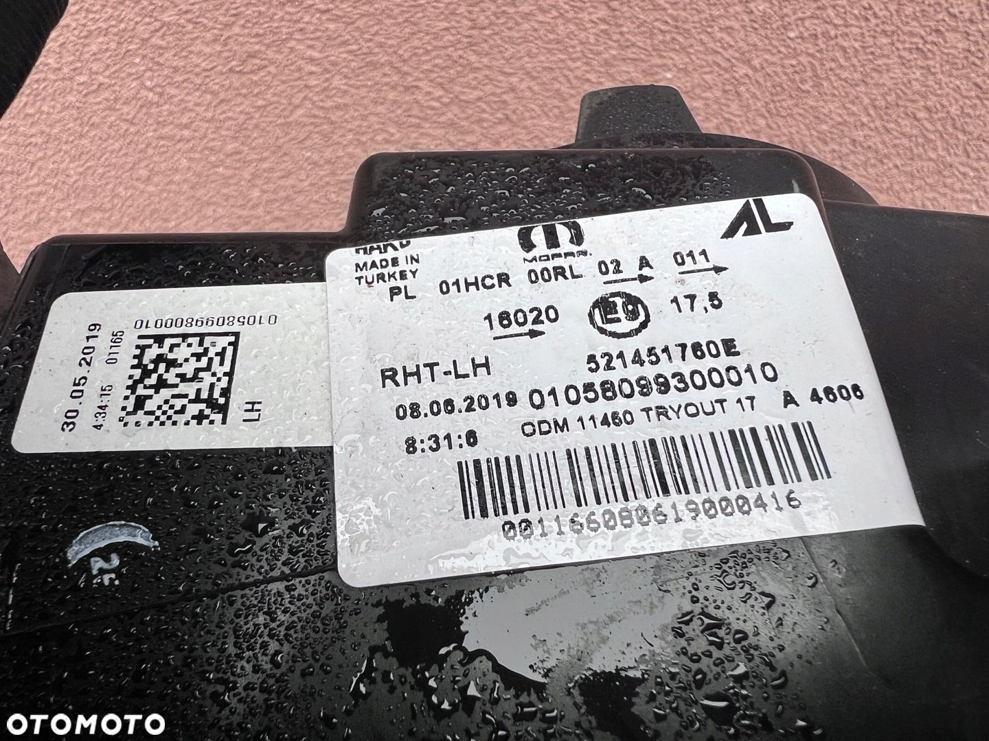 Lampa przednia FIAT TIPO II SOCZEWKA LED CZARNA LEWA EUROPA ORYGINALNA AL - 4