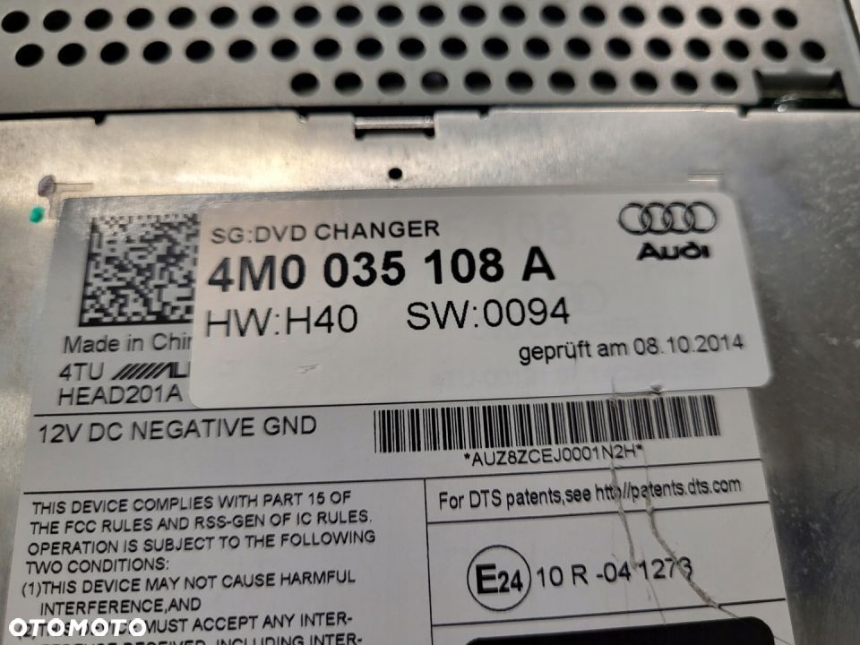 ZMIENIARKA DVD AUDI Q7 4M0035108A - 3