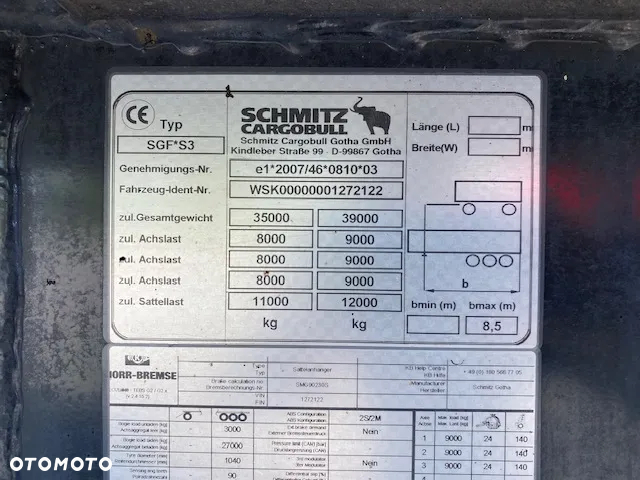 Schmitz Cargobull SGF S3 A10 naczepa wywrotka - 9