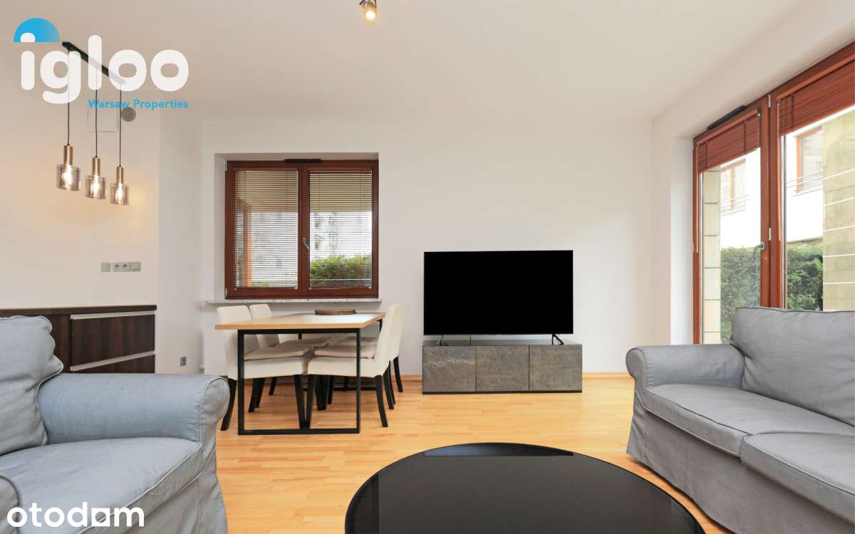 Trzypokojowy apartament z ogrodem- Marina Mokotów