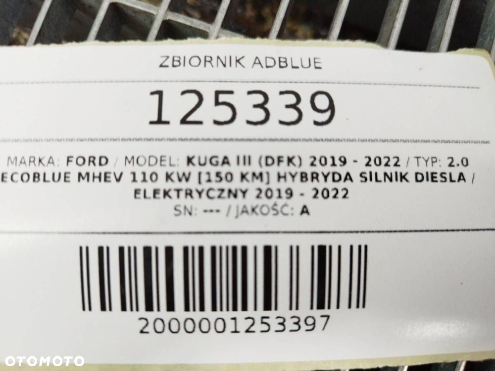 ZBIORNIK ADBLUE POMPA FORD KUGA III MK3 0444040044 2.0 LX61-5J228-AC - 8