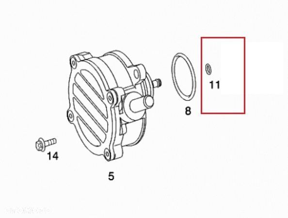 MERCEDES SPRINTER VITO Oring pompy vacuum CDI - 2