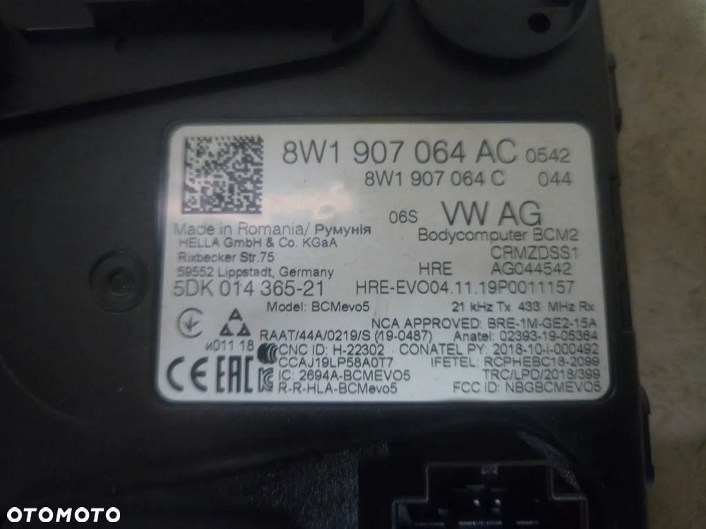 AUDI A4 B9 S4 MODUŁ KOMFORTU 8W1907064AC - 3
