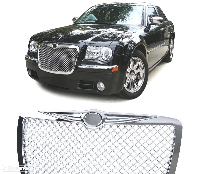 GRELHA CHRYSLER 300C 04-11 BENTLEY STYLE DESPORTIVA CROMADO - 1