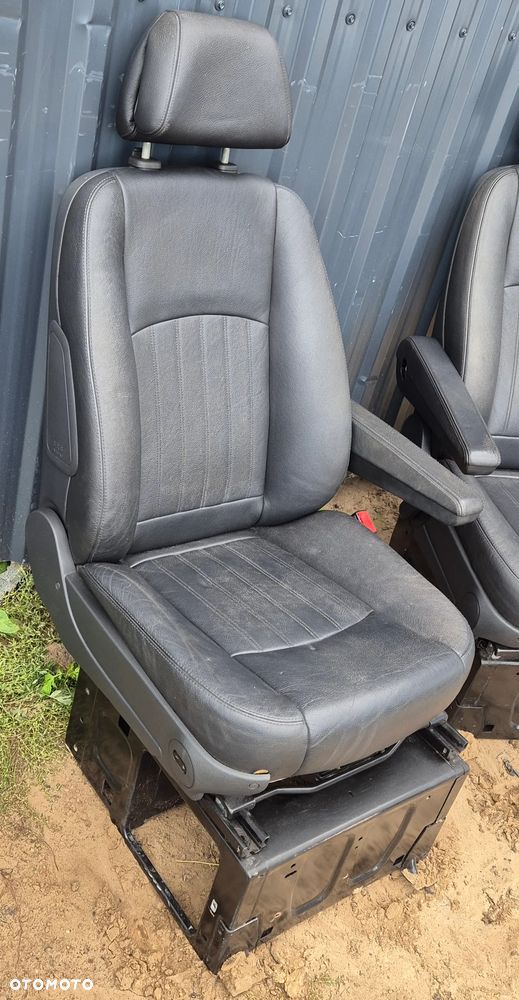 Fotel Siedzenie Przód Przedni Prawe Lewe Pojedyńcze Elektryczne Czarna Skóra Mercedes V Klasa Vito Viano LIFT 639 - 3