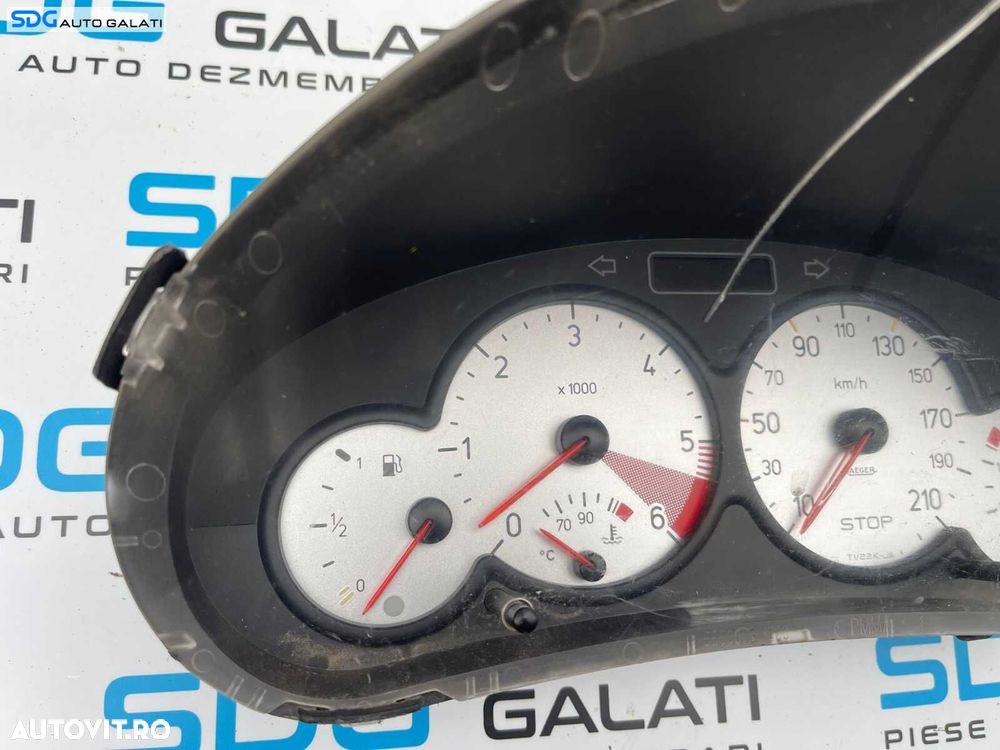 Ceas Ceasuri Cluster Instrumente Bord Peugeot 206 2.0 HDI 1998 - 2012 Cod 9648837280 [B2955] - 2