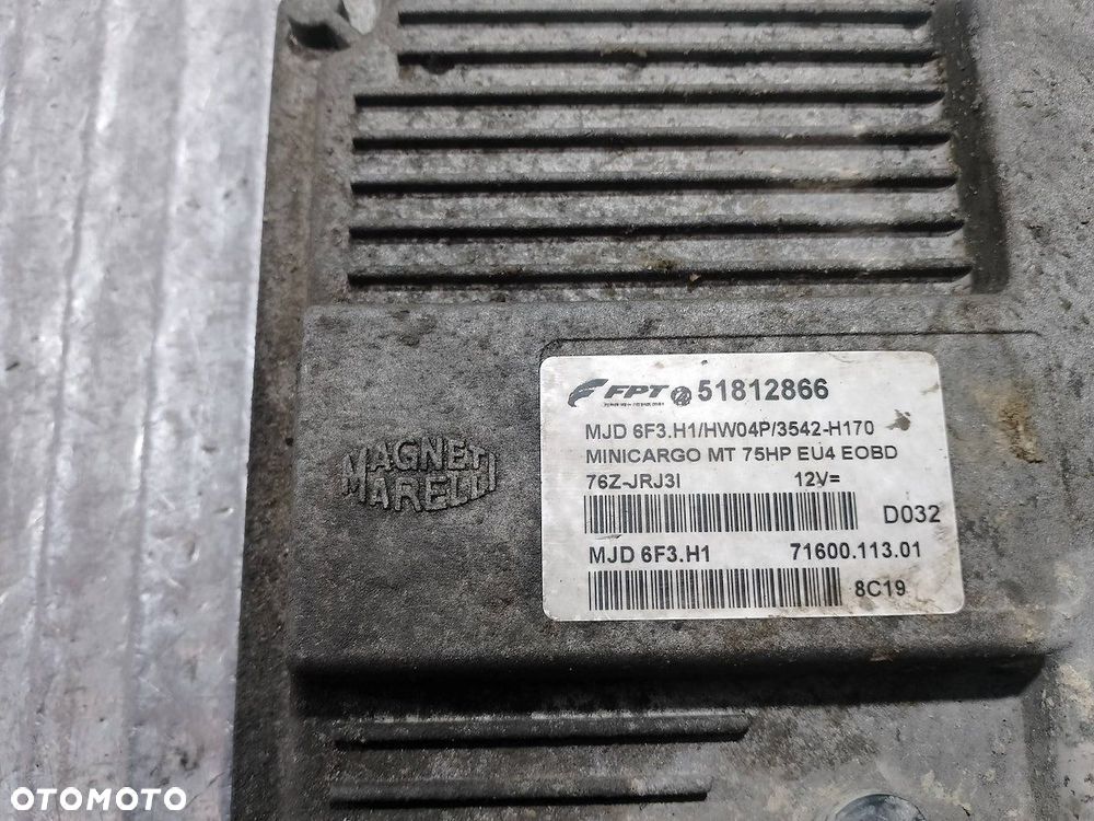 KOMPUTER, STEROWNIK FIAT FIORINO III 51812866 1.3 JTD - 6
